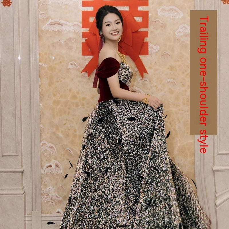 Women's Fashion Temperament Sequins Sheath Dresses