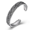 Trendy Silver Jewelry Sterling Silver Personalized Feather Bracelet