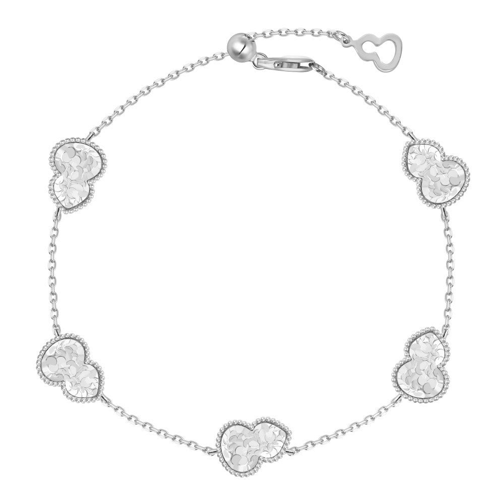 Niche 5 Fu Gourd Trendy Ancient Craft Fine Sterling Silver Bracelet