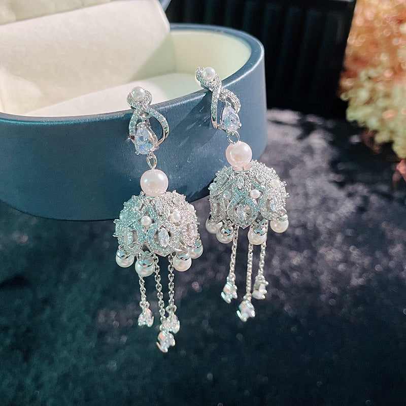 Coloured Zirconia Stud Earrings For Women