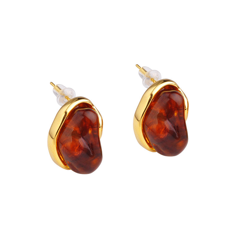 Vintage Amber Earrings Niche Earrings For Women