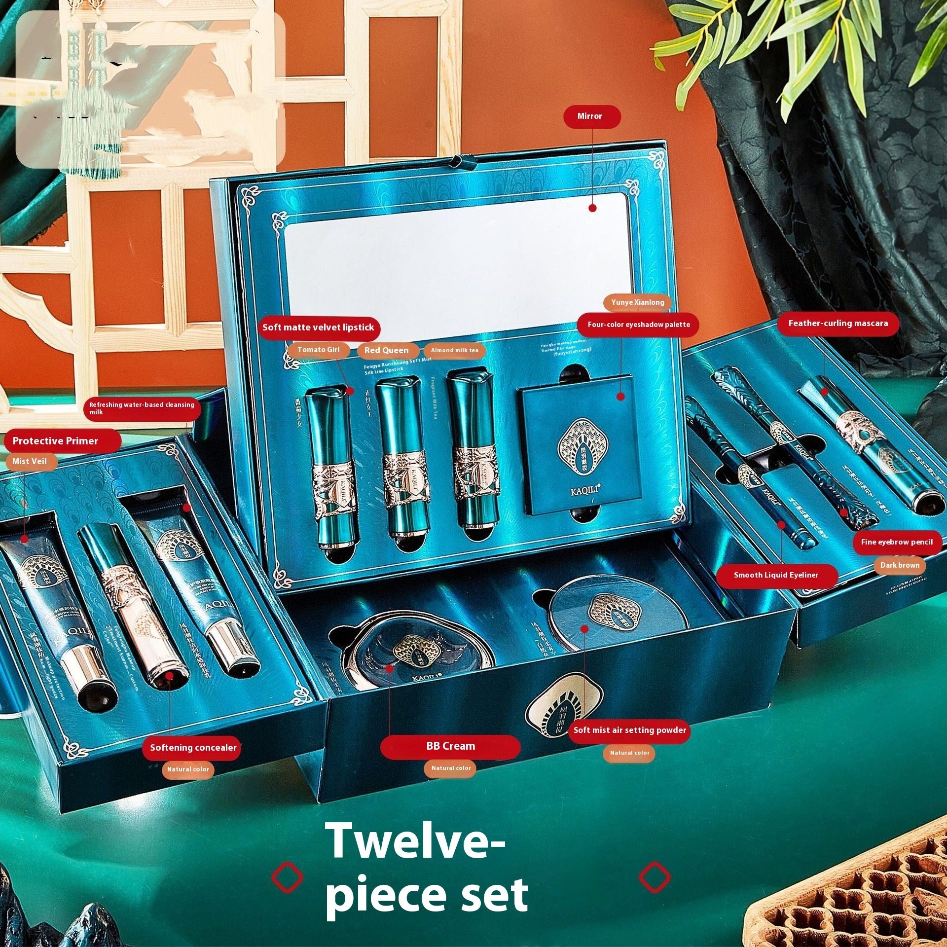 Creative Portable Home Makeup Kit Set Of 12 Pieces