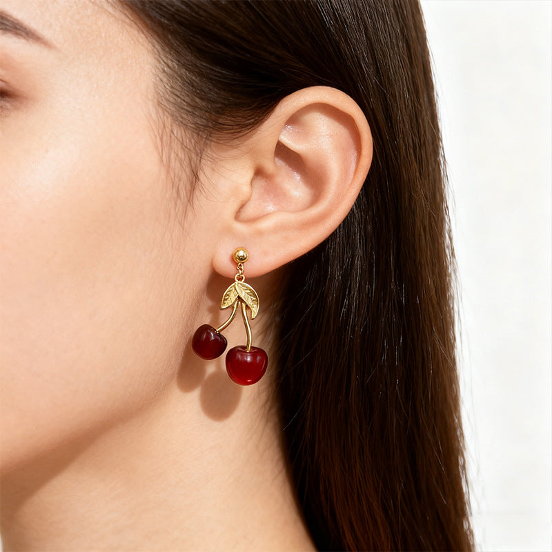 Cherries Retro-style Earrings For Women