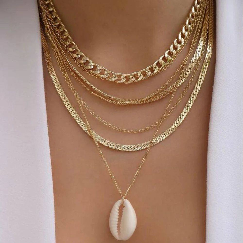 Vintage Gold Multi-style Necklaces For Women