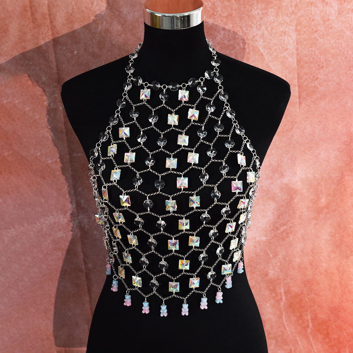 Acrylic Crystal Sequins Body Chains Transparent