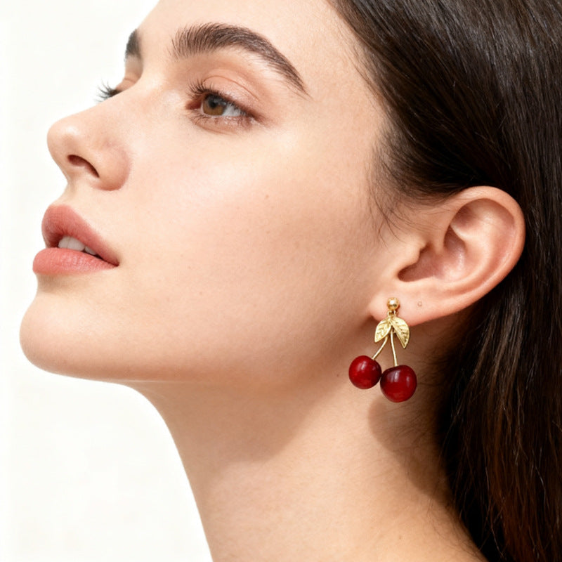 Cherries Retro-style Earrings For Women