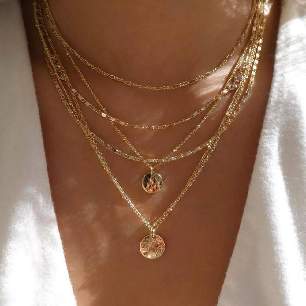 Vintage Gold Multi-style Necklaces For Women