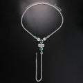 Nightclub Rhinestone Body Chains Lady Sexy Lvzuan Drop-shaped T-back