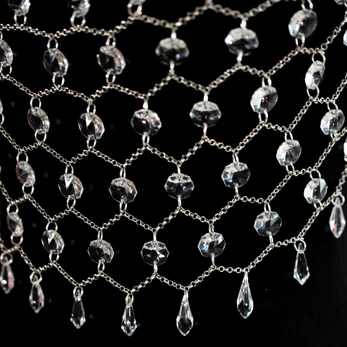 Acrylic Crystal Sequins Body Chains Transparent
