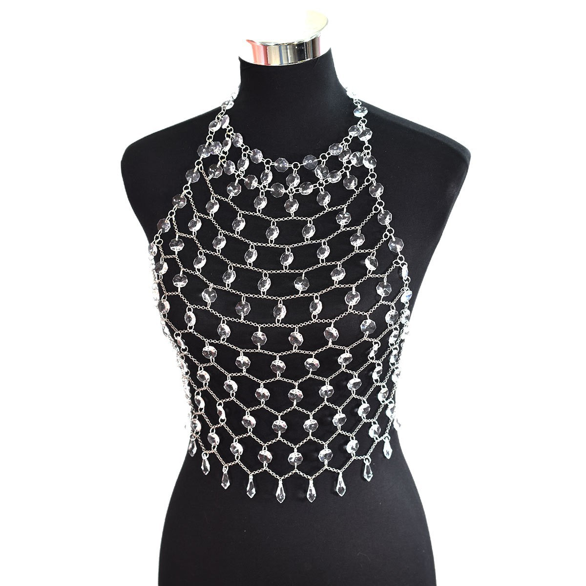 Acrylic Crystal Sequins Body Chains Transparent