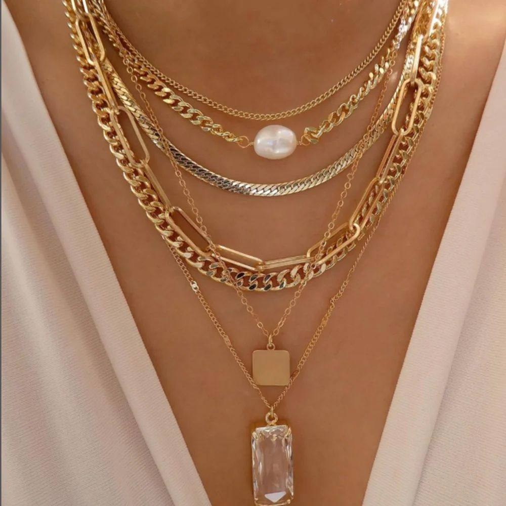 Vintage Gold Multi-style Necklaces For Women